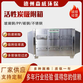 废气吸附净化装置漆雾废气环保处理二级干式过滤箱活性炭吸附箱