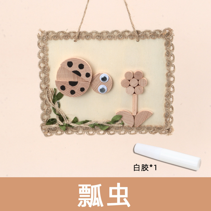 Weiweihu briy paquete de material de pintura hecha a mano jardín de infantes entrenamiento práctico material didáctico de madera maciza juguetes educativos creativos para niños