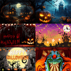国境を越えた新型ハロウィーンパーティー雰囲気装飾用品シーン写真撮影道具旗背景ハロウィーン横断幕