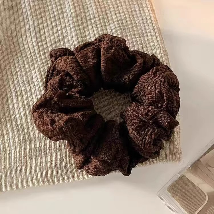 法式文艺~复古甜美方巾大肠发圈女高级感超大号马尾头绳发 饰头饰|undefined