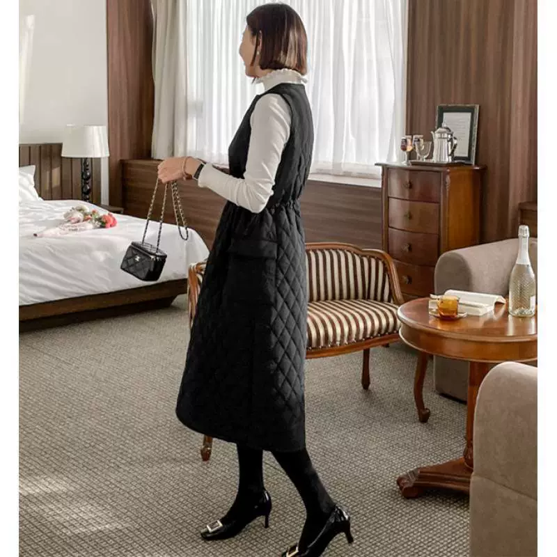 Платье-рубашка в клетку с завязками на талии, плиссированное, хлопковое, новое, 2025 года, свежее, с круглым вырезом, без рукавов, с широким подолом