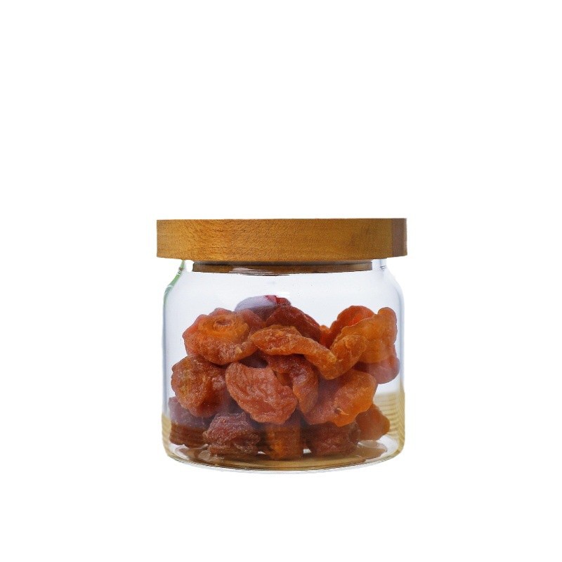 Tanque sellado de vidrio con alto contenido de borosilicato, tanque de almacenamiento de granos simple y transparente, tanque de almacenamiento sellado de alta temperatura engrosado para el hogar