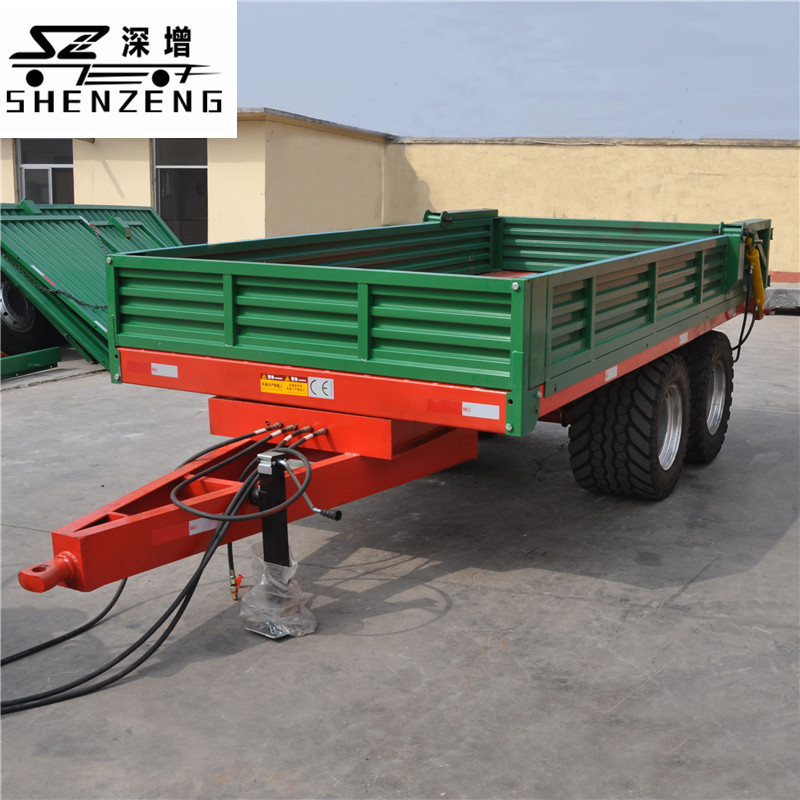 10吨拖拉机牵引农用自卸10吨 宽体轮胎 拖车 工具车平板拖车