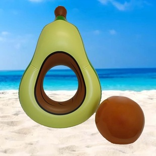 Cross-Border Customized Pvc Inflatable Floating Row for Adults Avocado Water Inflatable Avocado Lounge Chair Floating Row