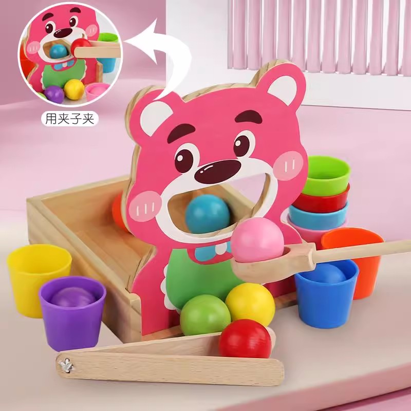 Juguetes de educación temprana para niños pequeños Montessori 1 - 2 años de edad Clasificación cognitiva del color Juegos de alimentación práctica
