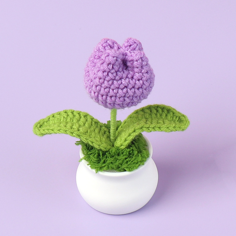 完成品クロスボーダーニットウールひまわり鉢植え造花研究デスクトップ装飾品卒業子供の日の小さなギフト|undefined