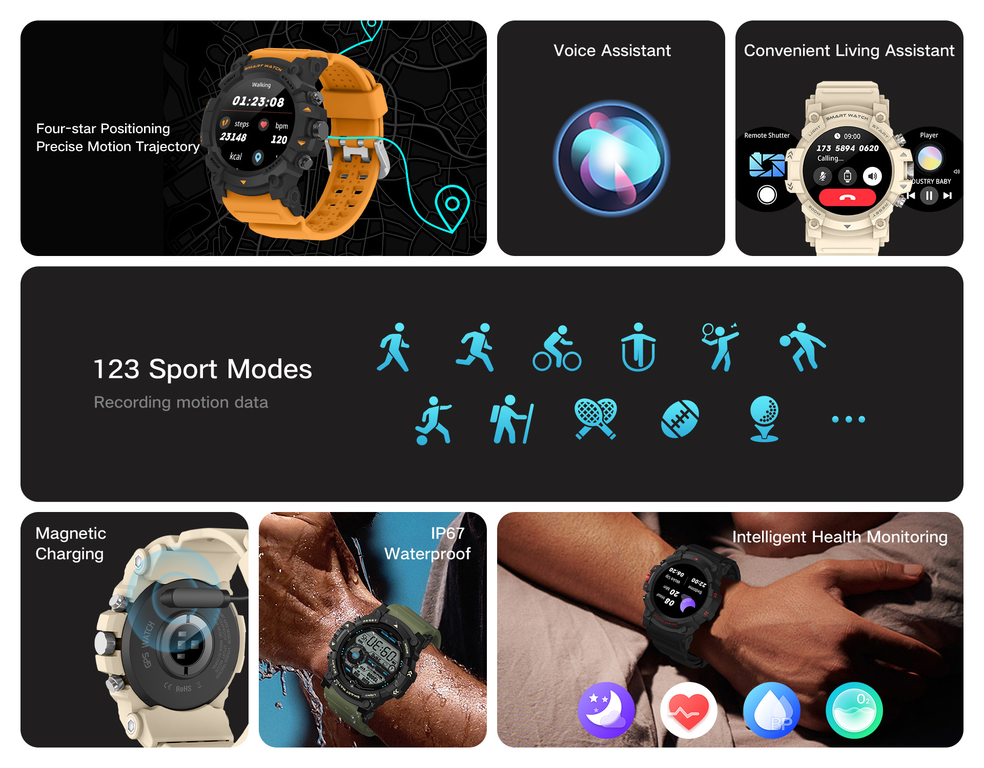 LIGE/Bonway 2023 Nuovo orologio multifunzionale Smart Call per controllo dello stato di salute Quadrante personalizzato_voghion.com