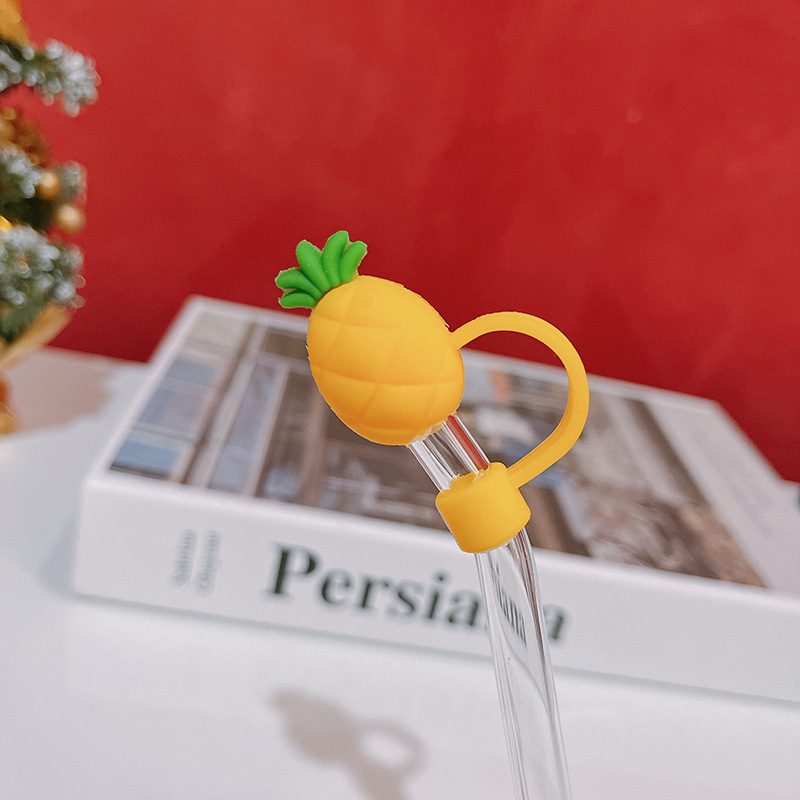 20g Weight Straw Decorative Cap Kitchen and drinking utensils 1 Piece Quantity Daily Occasion Silica Gel Material Christmas Festival Santa Claus, Fruit Pattern Cute Style Christmas Cute Santa Claus Fruit Silica Gel Straw Decorative Cap 1 Piece 11