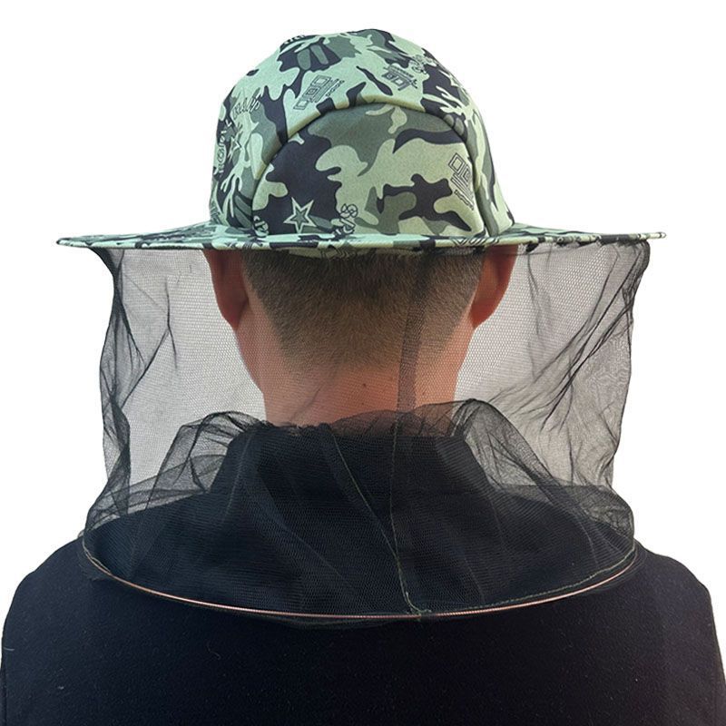 蜂帽养蜂防护帽防新款防蛰帽子蜜蜂专用工具钓鱼蚊虫透气
