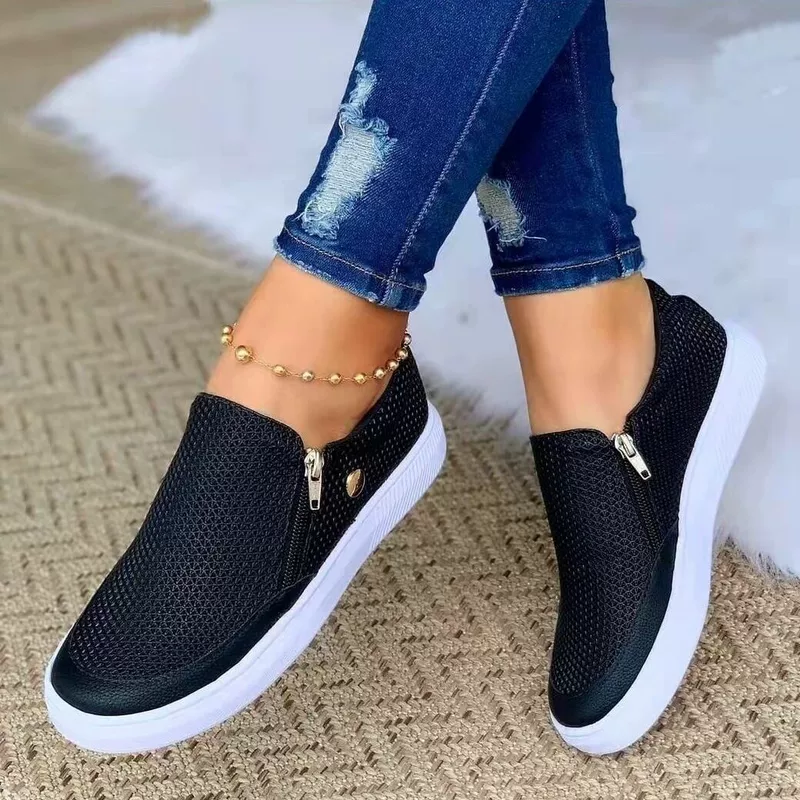 Кроссовки Aliexpress женские с молнией, текстильная верхняя часть, осенние, размеры 35–43