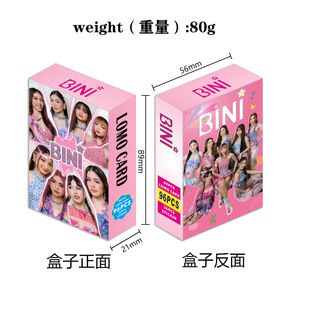Hot 96 Filipino women's group BINI small card star should aid photo card double-sided color printing LOMO card small card