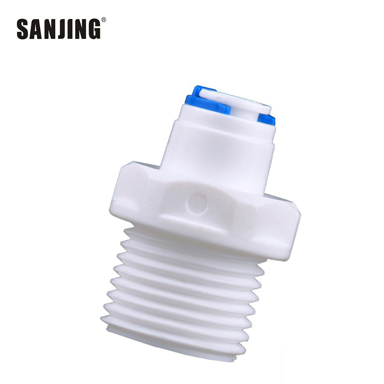 4 puntos dientes exteriores a su vez 2 puntos de tubería recta a través del purificador de agua doméstico de reducción de enchufe rápido conector 1048 purificador de agua conector