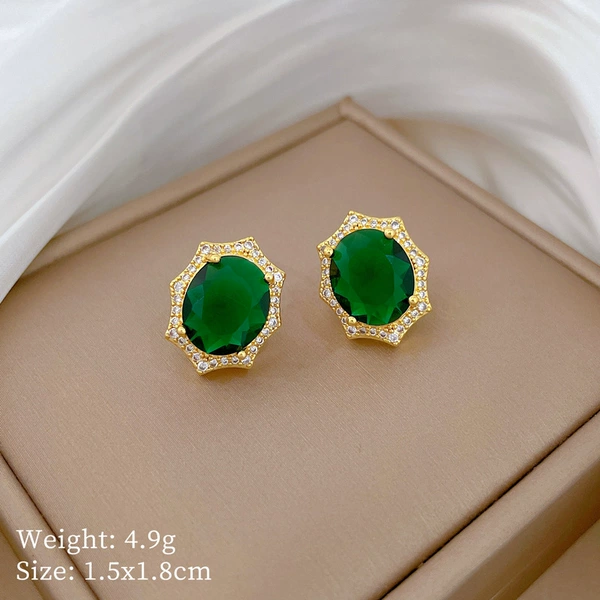 D330 Earrings [Silver Needle Copper True Gold Plating]
