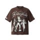 Cross-border European and American Fashion Brand Hell Star Geometric Pattern Letter Printed Short-sleeved T-shirt for Men and Women American High Street Half-sleeved T-shirt