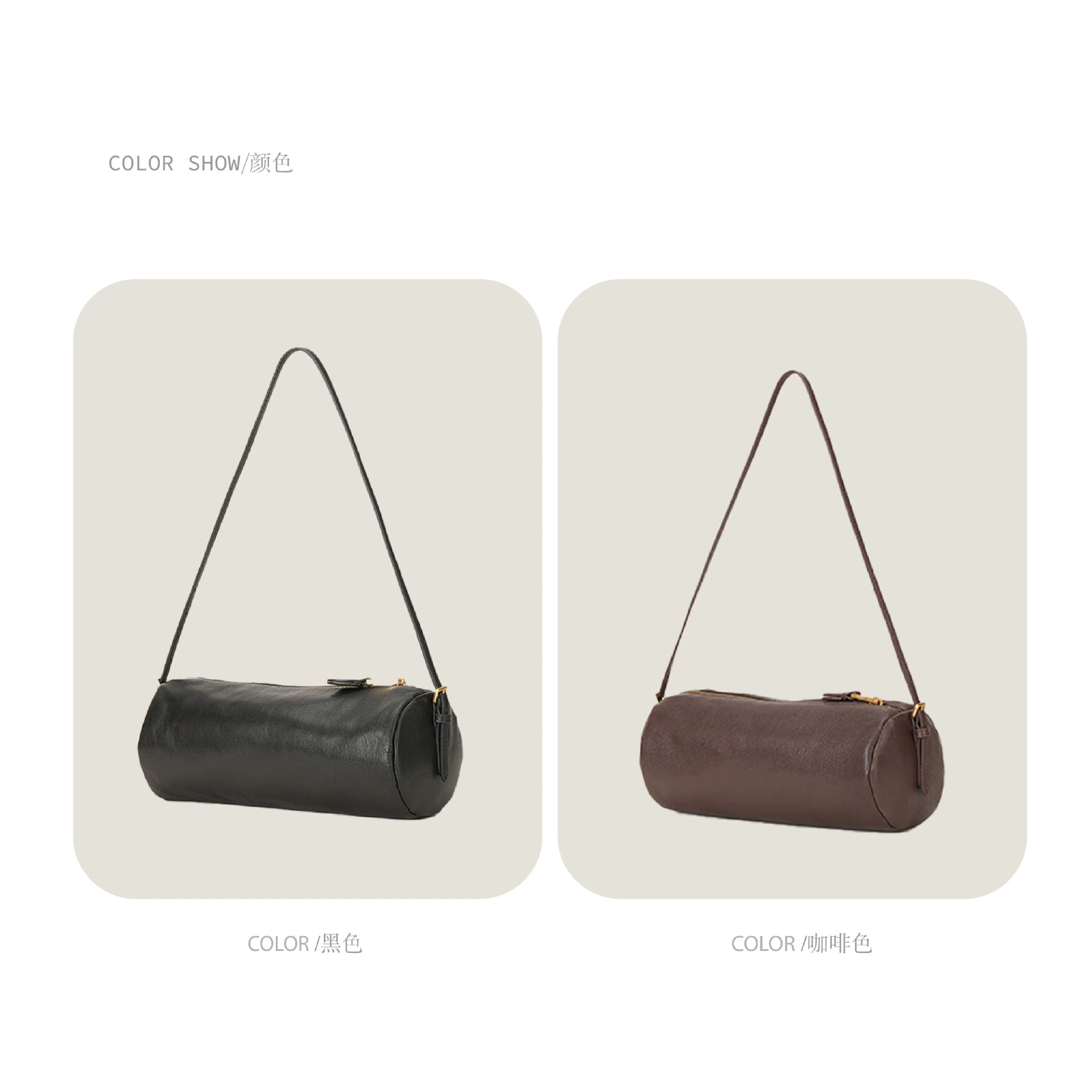 Pens holder, retro one-shoulder bag, genuine leather