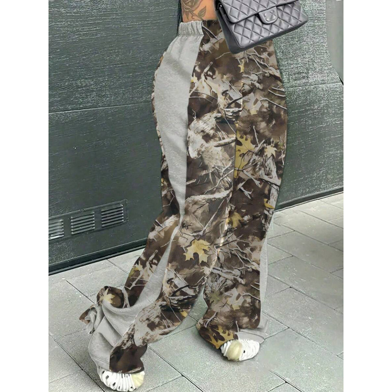 V 53811 Color Block Wide Leg Pants Pantalones de piernas anchas de color para mujeres image 10