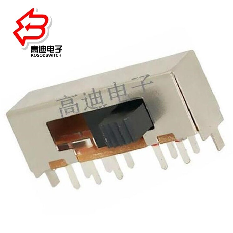 侧拨4档拨动开关10脚 4档侧拨滑动开关四位 小型4位拨码开关侧拨
