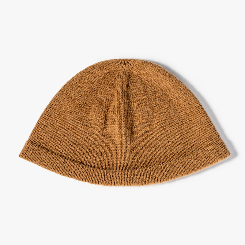 Sombrero de punto de piel de conejo de imitación para hombres y mujeres mismo estilo pareja europeo y americano Otoño e Invierno sombrero de punto sombrero de color caramelo moda todo partido