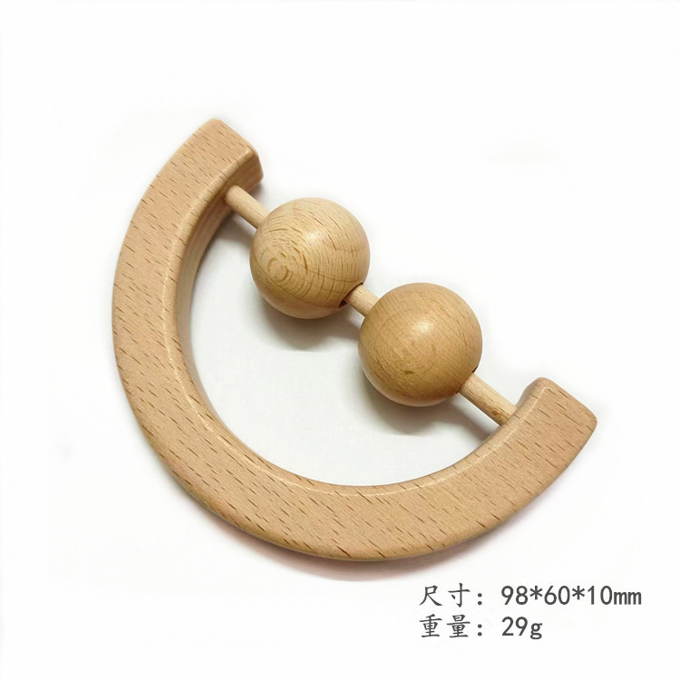 木製幼児おもちゃガラガラおしゃぶり赤ちゃん 100 日写真小道具アクセサリーおもちゃ木製リング