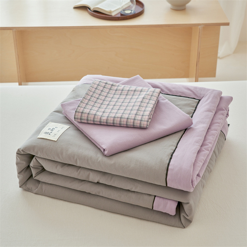 Edredón de aire acondicionado de algodón edredón fresco de verano edredón individual lavable a máquina en verano edredón de verano dormitorio de estudiantes edredón delgado núcleo 3
