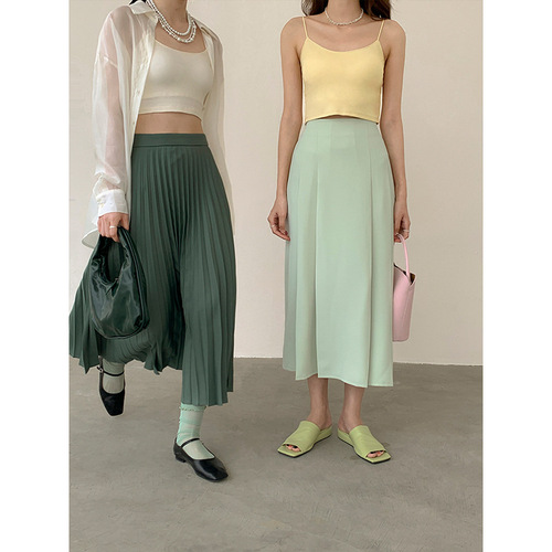 Love and Nancy Thirteen Lines Spring and Summer Original Versatile Solid Color U-neck Elastic Slim Suspender Beautiful Back Girl 81128