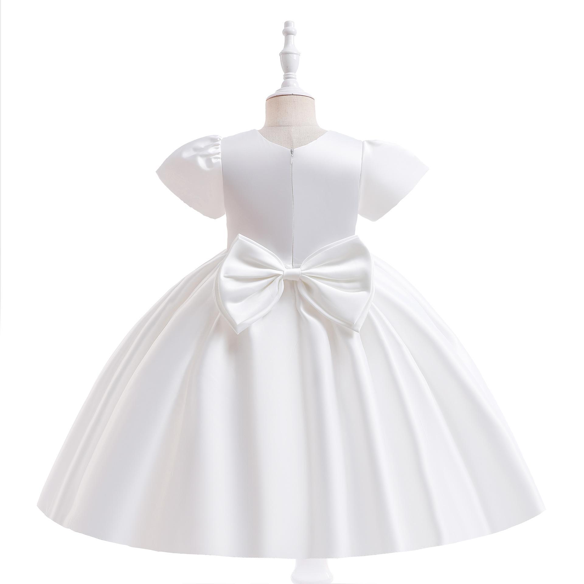 欧美童礼服儿童公主裙 锻布蝴蝶结女童模特走秀晚礼服kids dress-阿里巴巴
