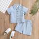 Foreign trade children's clothing boys no printing pure short sleeve sleeve two-piece suit fashion casual clothing wholesale