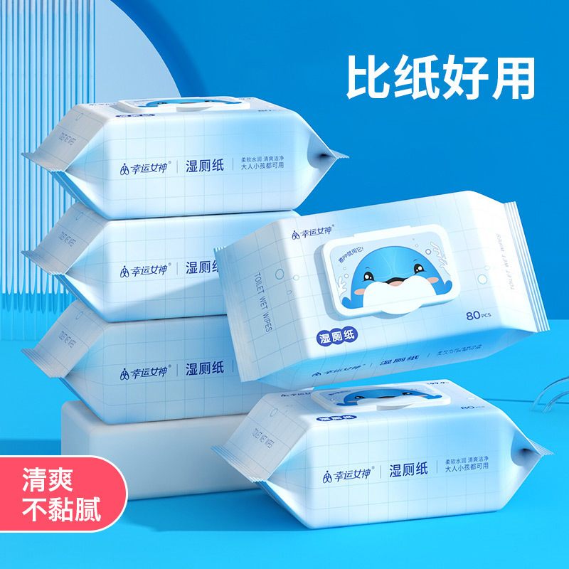80 Large Pack of Spunlace Cloth Wet Toilet Paper Household Butt Wiping Toilet Paper Toilet Paper Portable Antibacterial Toilet Paper Wholesale
