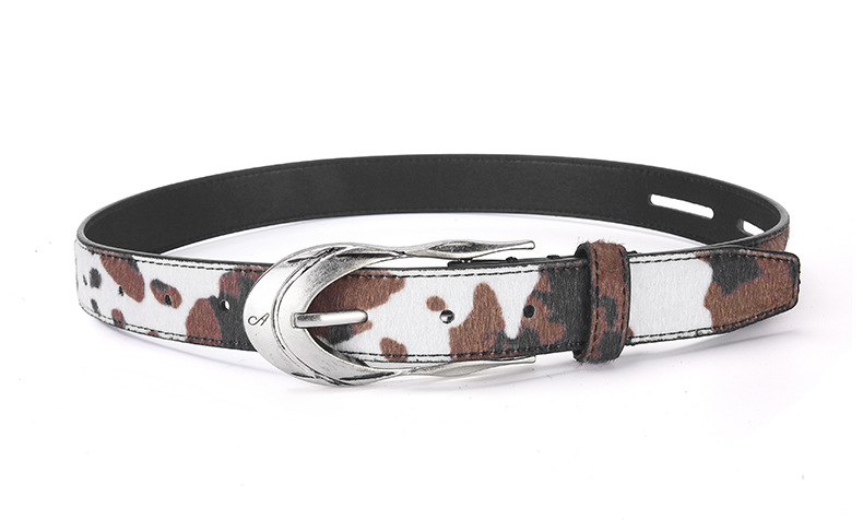 Cinturón de mujer en crin de caballo estilo retro para jeans moda_voghion.com