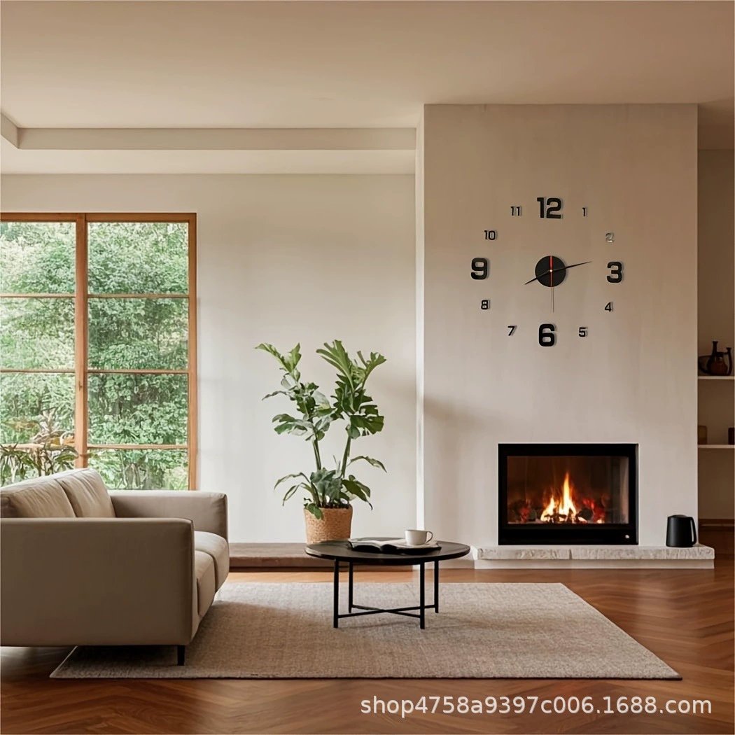 Modern three dimensional creative wall watch, simple and elegant design, light luxury style
