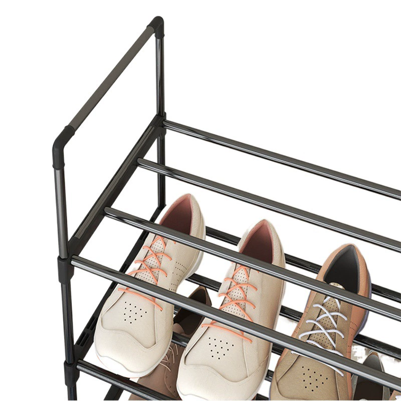 Металлическая комбинированная полка для обуви Простой домашний шкаф для обуви пылезащитная стойка для хранения обуви