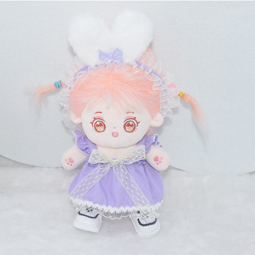 Cotton doll 10cm20cm baby clothes princess style fat body normal body two-piece skirt toy dressing accessories