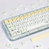 XDA High Patgac theme pattern yellow -green keycaps Subtraction mechanical keyboard cap Small set of PBT keycaps