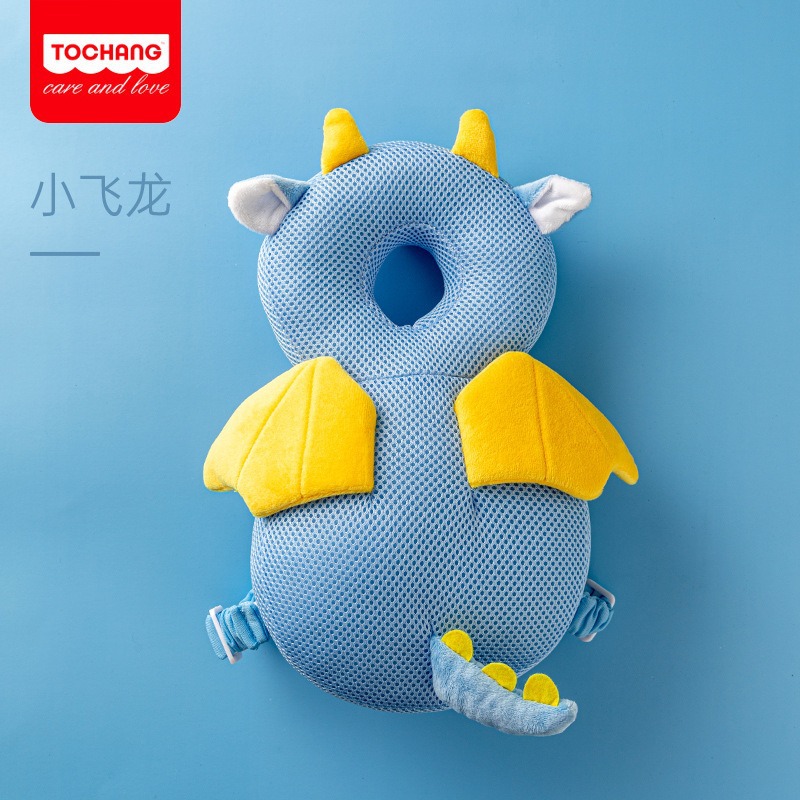 Niños de cristal vello anti-caída almohada de cabeza multicolor opcional juguete bebé lindo caricatura almohada bebé casco al por mayor