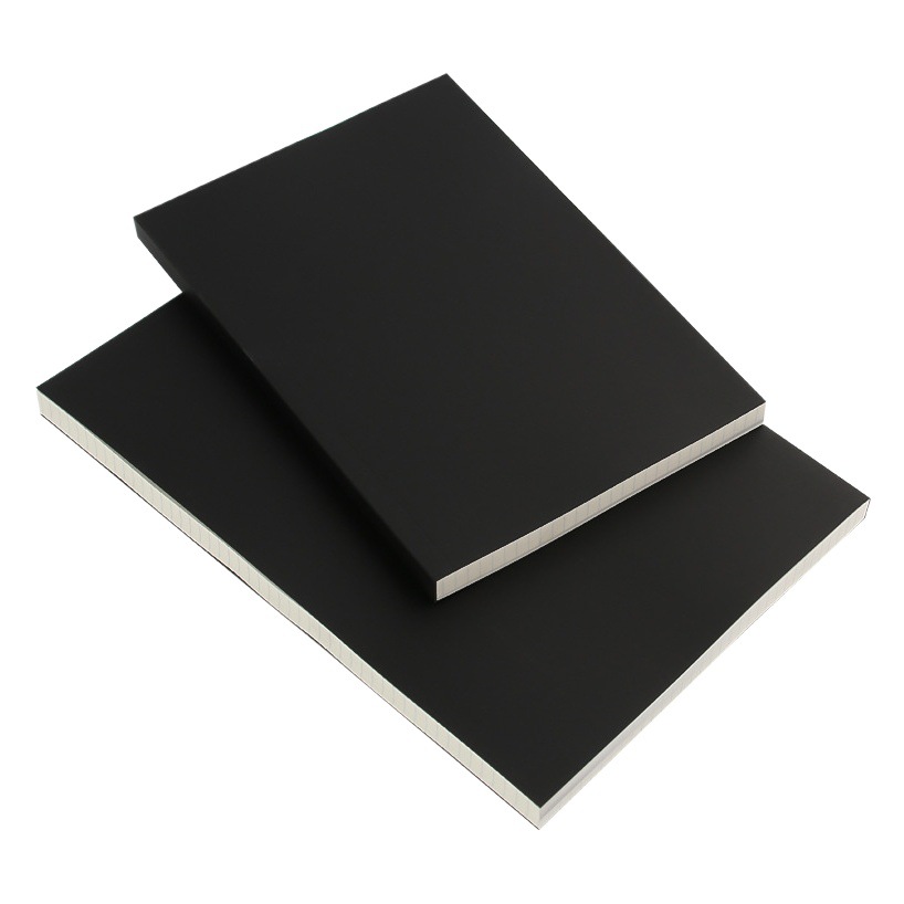 Grueso negro Tarjeta Cuaderno grande B5 libreta simple estudiante retro Proyecto de Libro A5 cuadrícula horizontal libro en blanco
