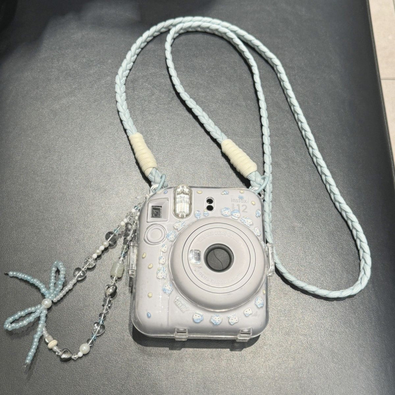 Mini12/11 Transparent Shell Instax Crystal Shell Polaroid Hard Shell Camera Protective Shell Shell Chain Trendy