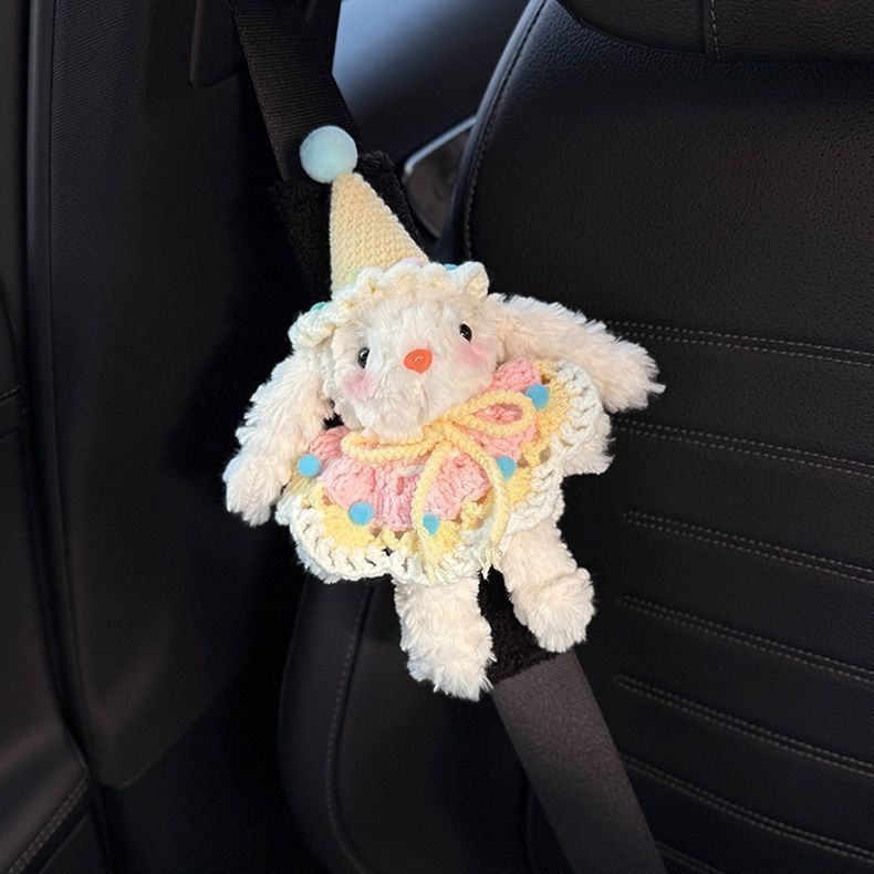 Cute Rabbit Car Seat Belt Shoulder Cover Car-Mounted Women's Anti-Wear Clothing High-End Cute Car Couple Pair