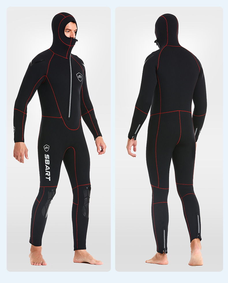 Männer 5mm Neopren Neopren anzüge Ganzkörper-Tauchanzug Schnorcheln Surfen Schwimmen Langarm halten warmes Wasser Neopren anzüge – Detail 12