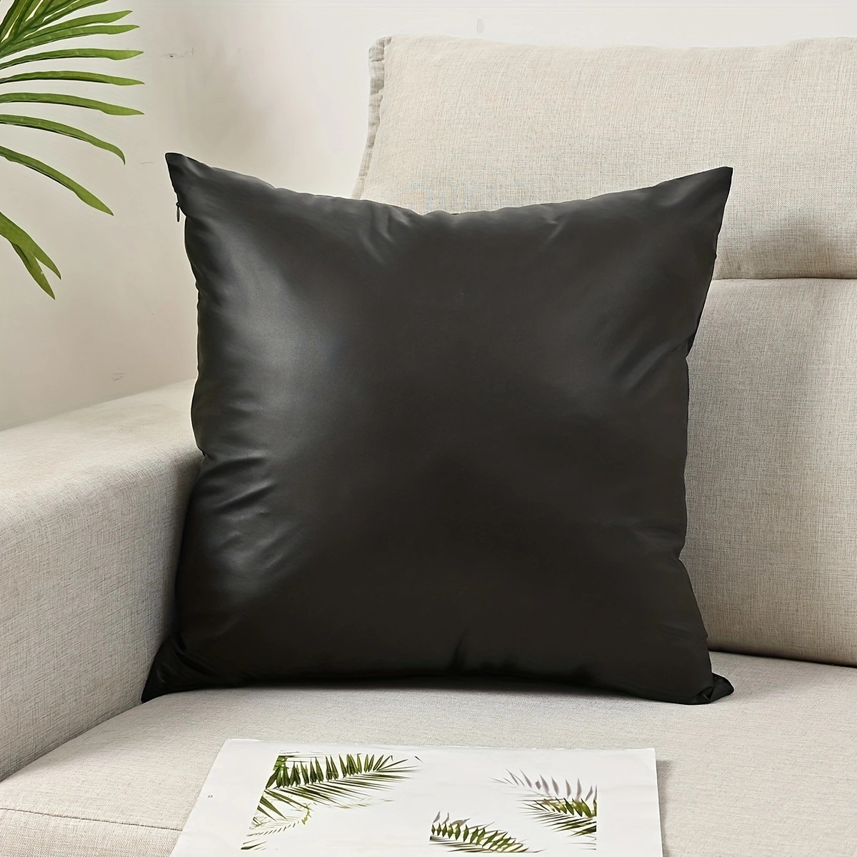 Transfronteriza Amazon Venta caliente cómodo moderno simple pu funda de almohada sofá respaldo funda de almohada sin almohada funda de almohada