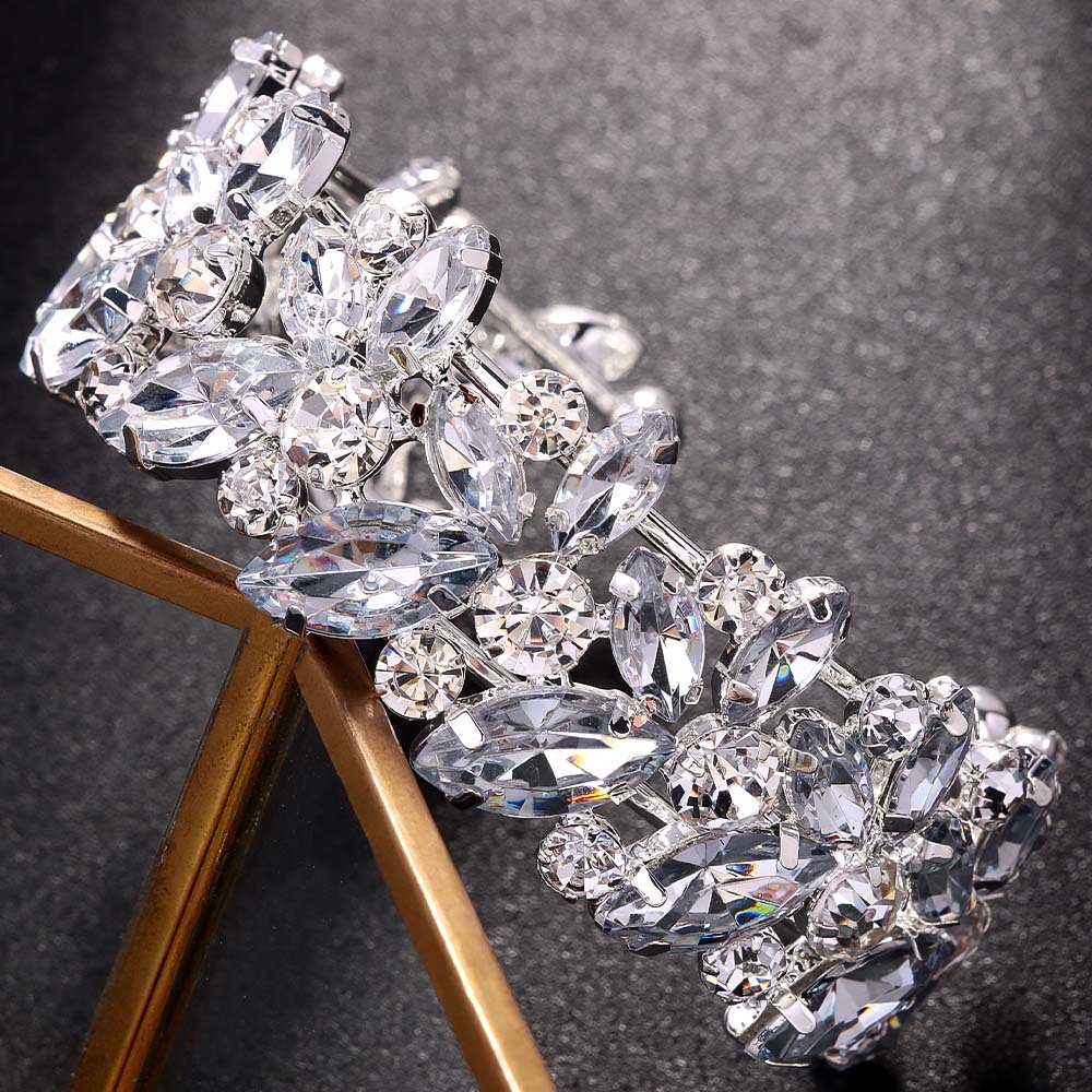 Aliexpress caliente brazalete de diamante exagerado brazalete de apertura para niñas de alto nivel accesorios de escenario Brazalete