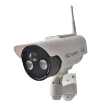 太阳能仿真人体感应旋转假摄像头防盗报警监控器假监控威慑智能