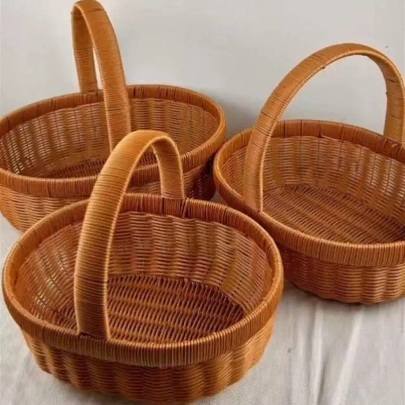 Плетеная корзина для овощей ручной работы, корзина для готовой продукции ручной работы, корзина для фруктов ручной работы, корзина для покупок, плетеная корзина для сбора овощей.
