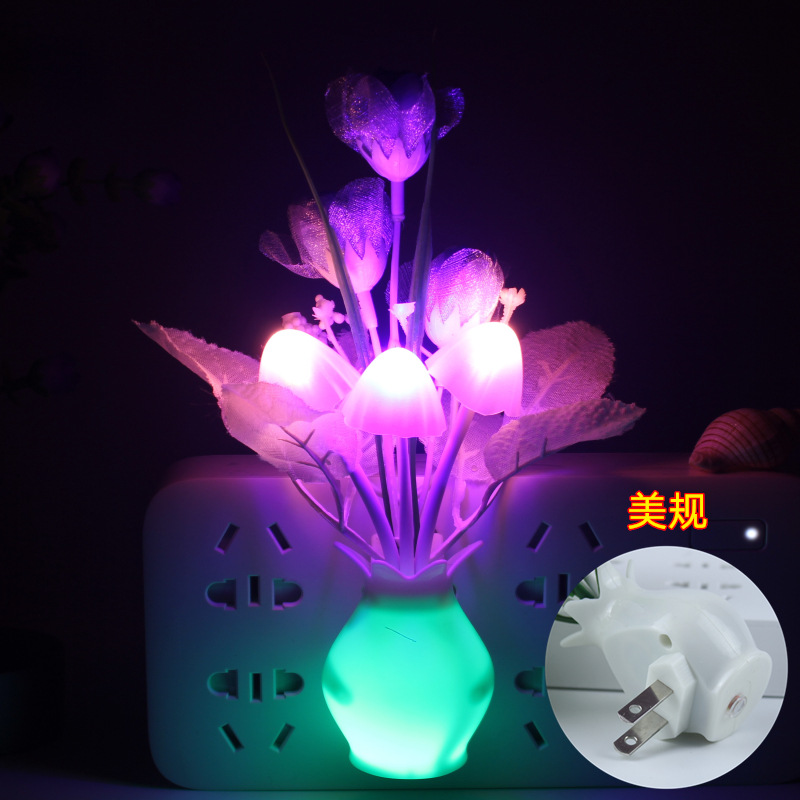 Transfronterizo creativo lámpara de regalo luz controlada lámpara de inducción colorido color-cambio luminoso florero noche luz Europea estándar americano estándar