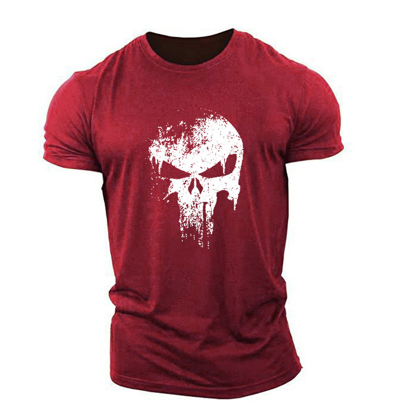 Summer Sports Loose Large Size Cotton Short-Sleeved Men's Training Running Muscle Simple Casual Fitness Short-Sleeved T-Shirt