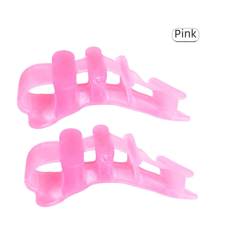 Silicone thumb valgus correction day and night with overlapping toe toe separator silicone double hole toe splitter factory