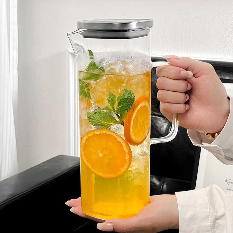 Tetera de vidrio cuadrada, restaurante, bebida, taza de jugo, bar, cerveza, cerveza a prueba de explosiones, hervidor de agua fría