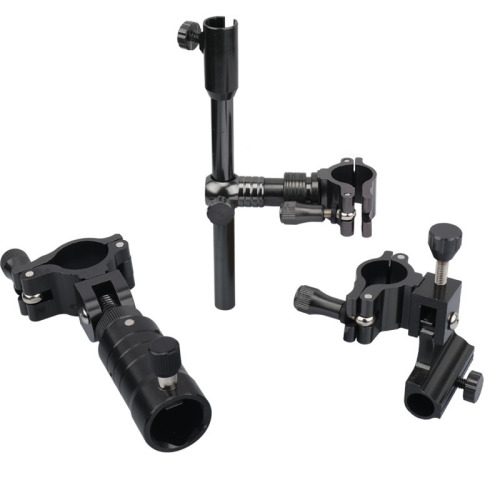 Aluminum alloy fine-tuned fishing chair three-piece set turret fish protection bait rack 25mm macro up and down adjustable fishing chair accessories