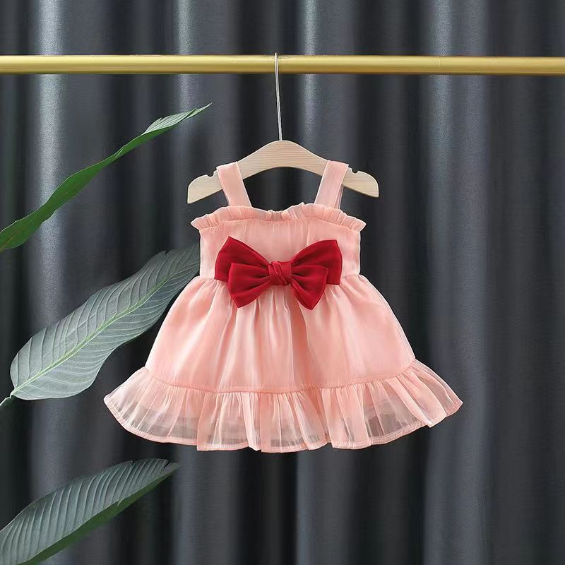 Princess Solid Color Cotton Girls Dresses display picture 2