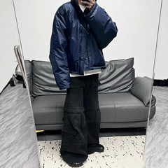 跨境爆款现货高品质BL家25新款双面羽绒服外套OS宽松版型男女同款