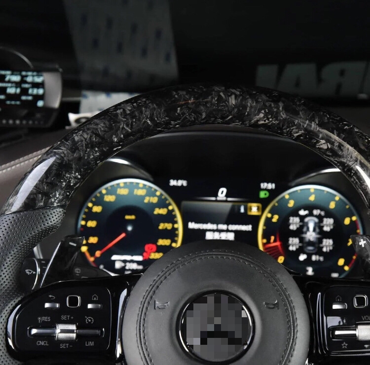 Suitable for Mercedes-Benz old models modified with new AMG carbon fiber steering wheel AECSG-class GLC260GLECLSGT